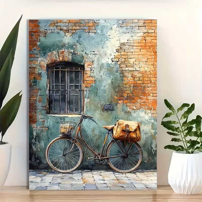 Tradycyjna Rower Z Torbami Podpierany