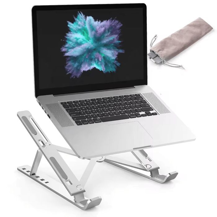 Suporte Orysin para Notebook em Alumínio com 7 Níveis Ajustáveis – Ergonômico, Dobrável e Compatível com Laptops de 9" a 15.6"