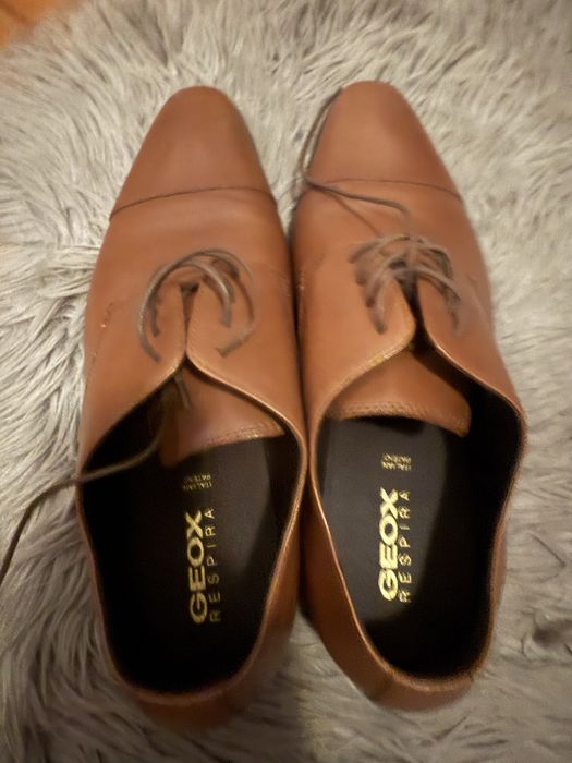 Sapatos da Geox castanhos pele