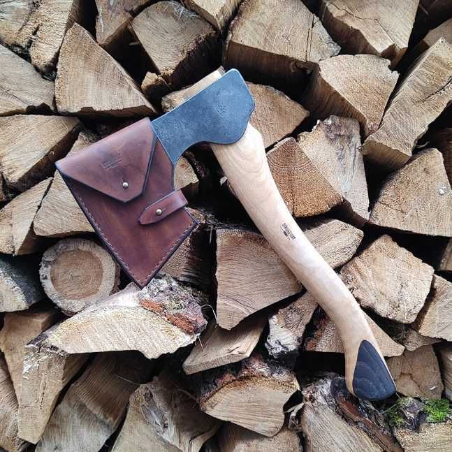 Сокира кована "М’ясник" з чохлом, топор кованый на подарок