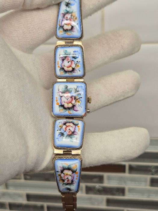 Zegarek-bransoletka * Czajka / Chaika * porcelanka