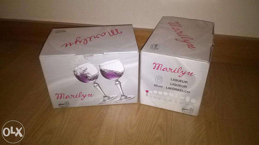 Colecção de Copos marca BOHEMIA cristal Marilyn