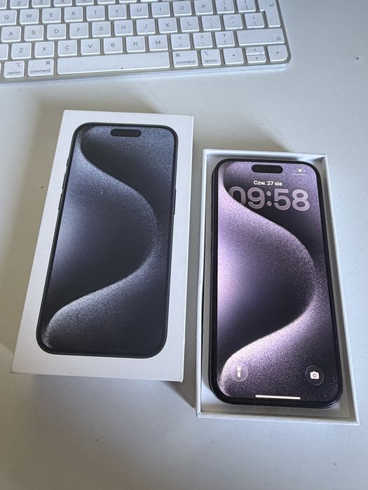 Bateria 95% iPhone 15 Pro 256gb Blue Titanium Idealny