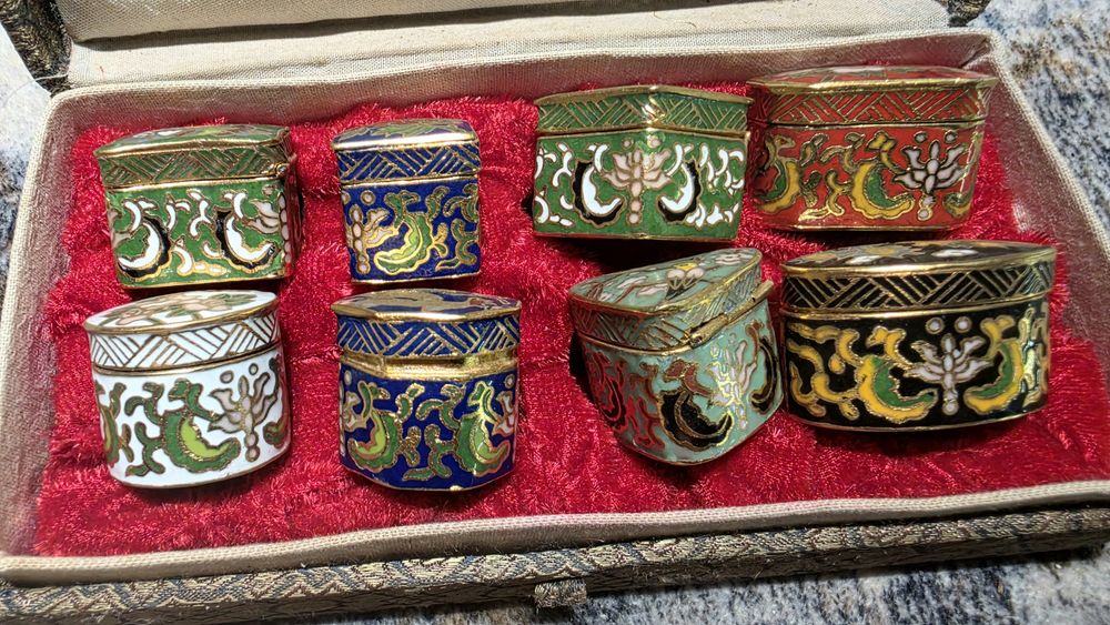 Conjunto caixinhas Cloisonné