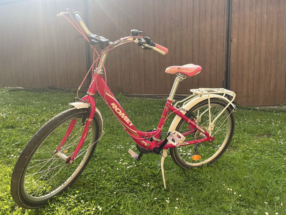 rower damski różowy