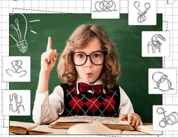 Quebra-Cabeça de Metal 8 Peças – Desafio de Raciocínio e QI