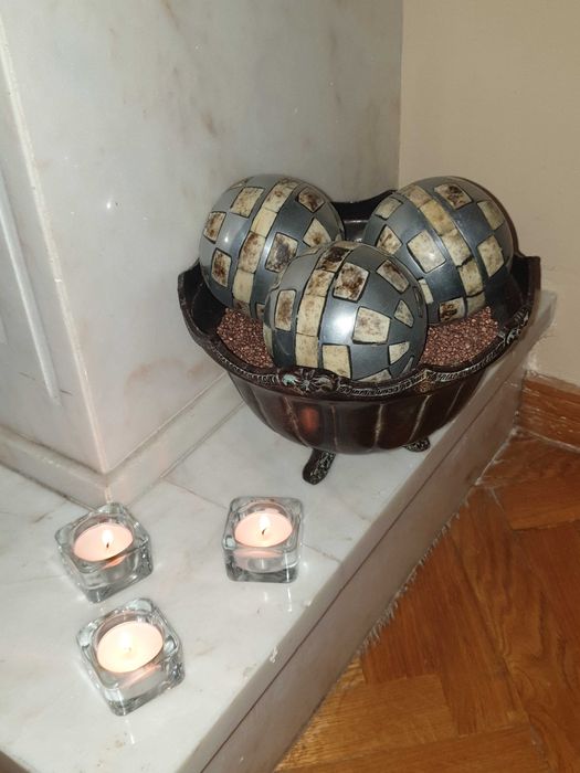 Vaso e artigos em estanho