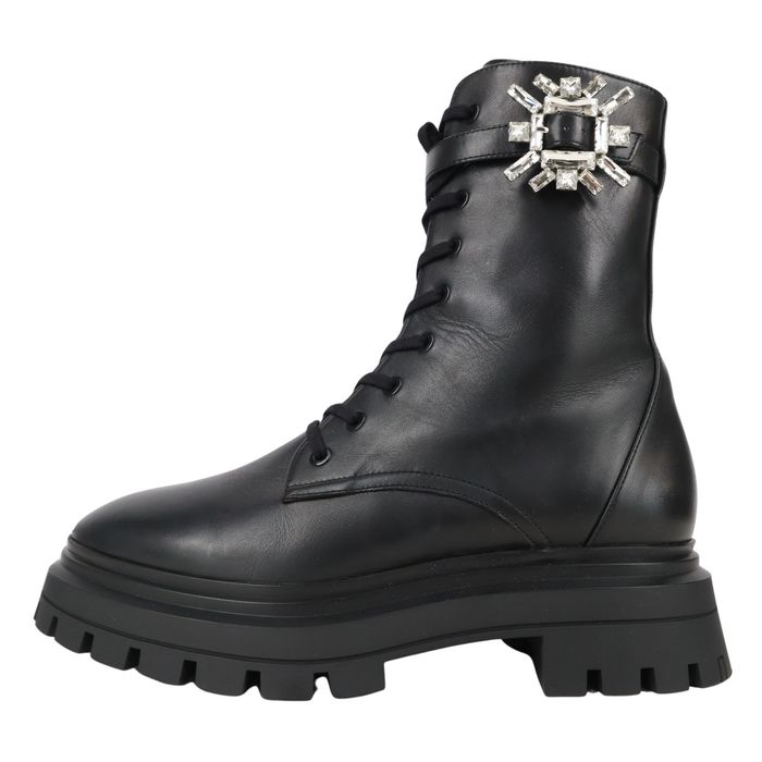 Stuart Weitzman Buty damskie Botki Rozmiar 39 Czarne skórzane botki SCH4346