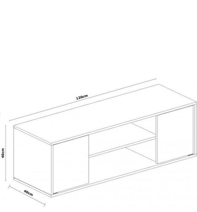 Móvel TV MOVIFLOR Frieburgo Basic (Madeira - 120x40x40 cm)
