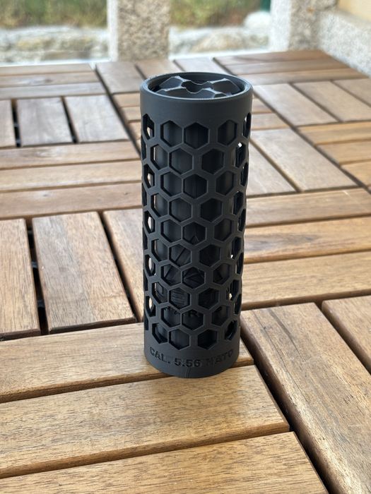 Supressor airsoft 48 mm x 130 mm rosca m14 x 1 esquerda