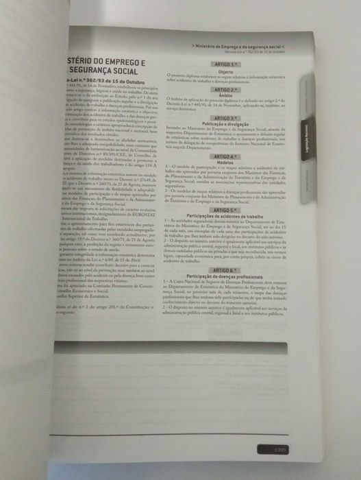 Legislação básica de higiene, segurança e saúde no trabalho