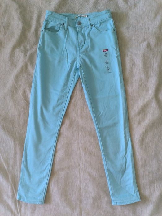 Джинсы Levis W25 оригинал женские голубые скинни