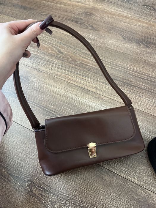 сумка коричнево бордова та чорна велюрова