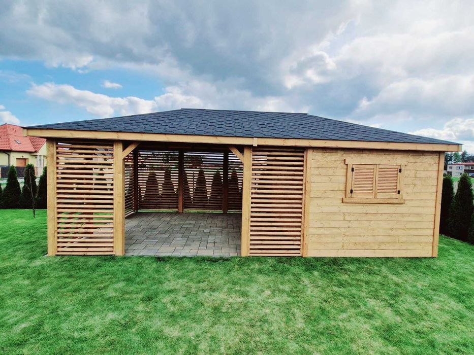 Domek ogrodowy altanka domek drewniany 2w1 ogród działka ROD Pawełek