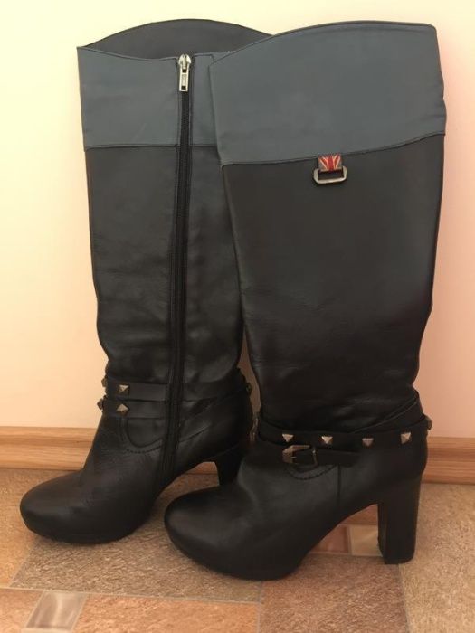 Кожаные демисезонные сапоги Pepe Jeans