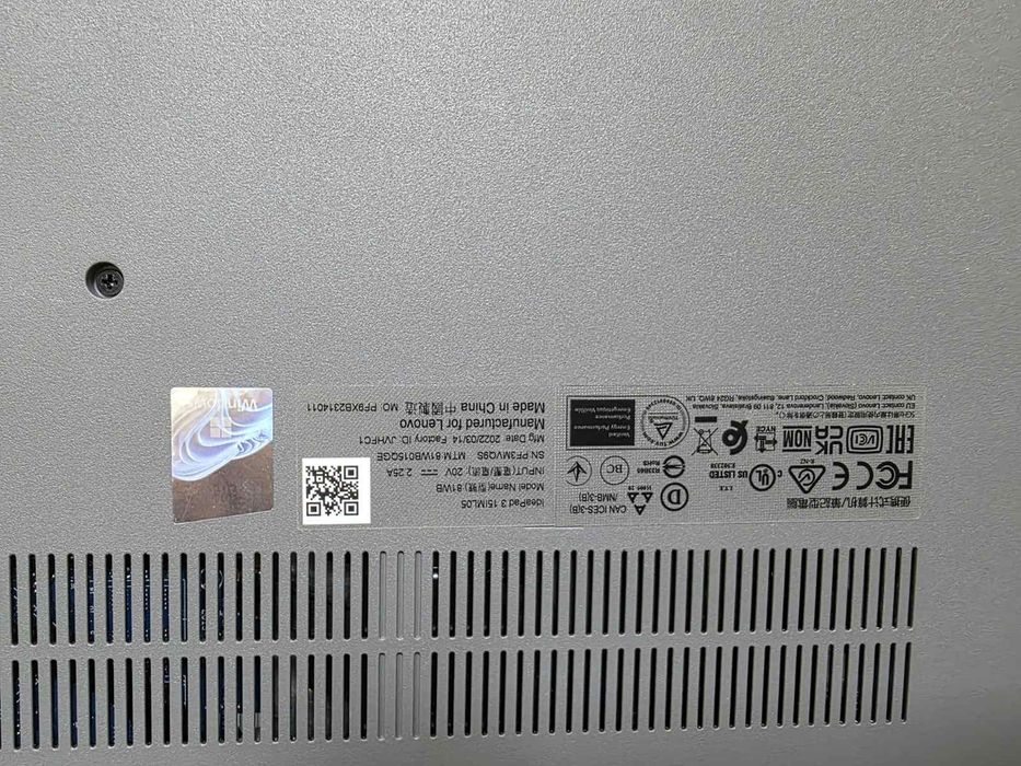 Lenovo ideapad3 15iml05