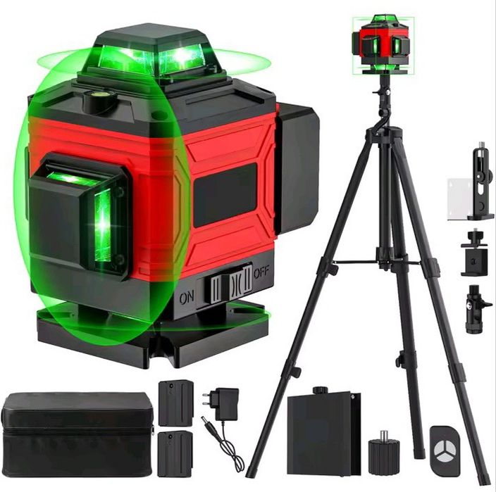 Nível a laser 4D 16 Linhas + tripé