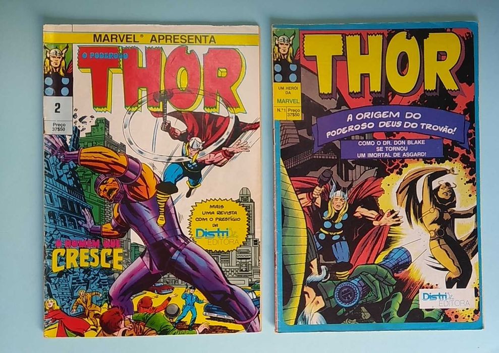 O Poderoro THOR Nº 1 a 4 - Editora DISTRI - coleção completa RARÍSSIMA