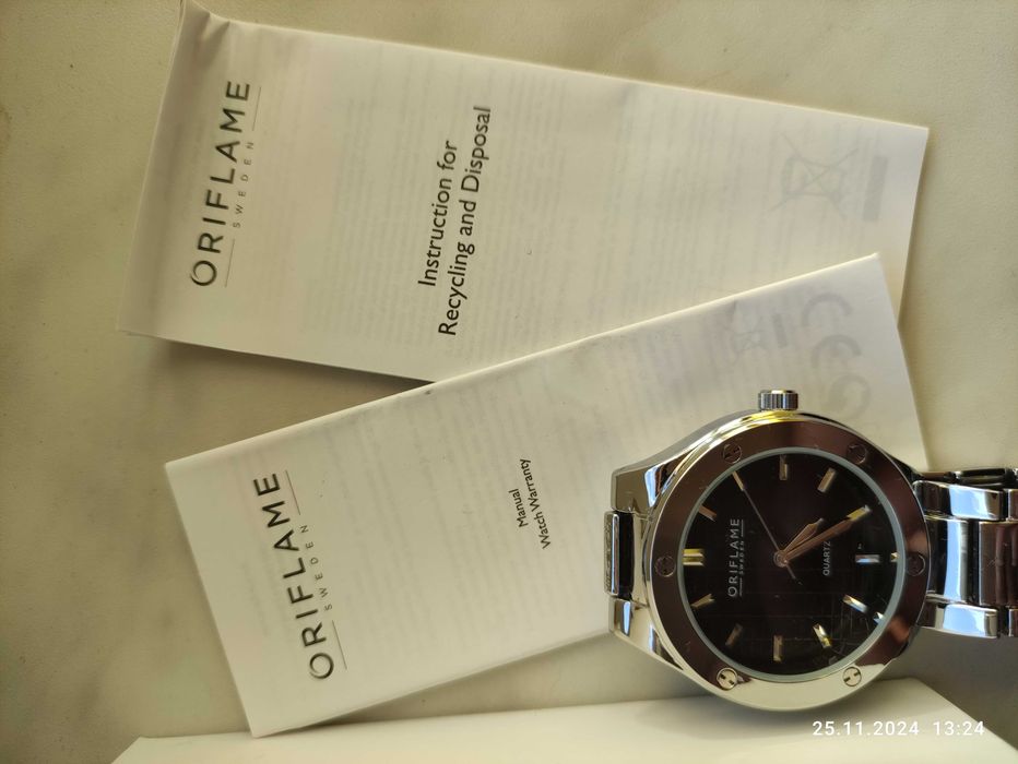 Zegarek i spinki do mankietów Quartz Oriflame
