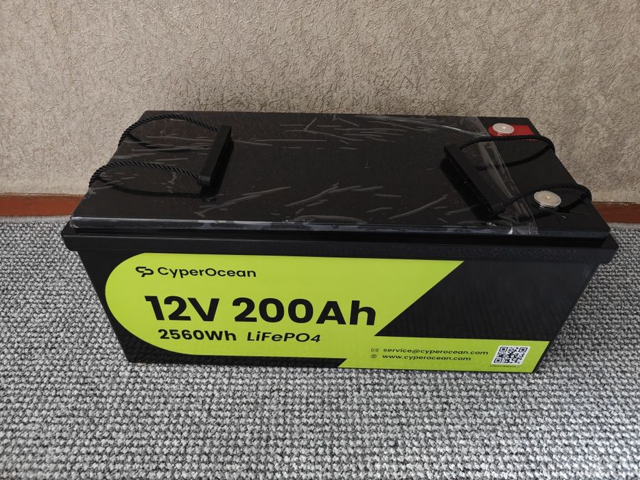 Аккумулятор lifepo4 12v 200ah 2560wh CyperOcean
