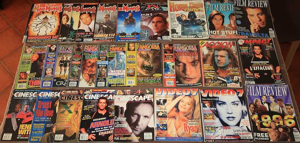 Revistas antigas vintage cinema filmes jogos e posters