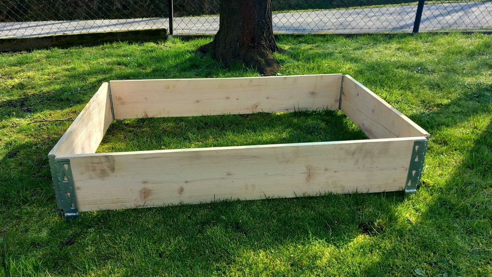 Drewniane nadstawki paletowe ramka do ogrodu z deski 120 x 80 cm