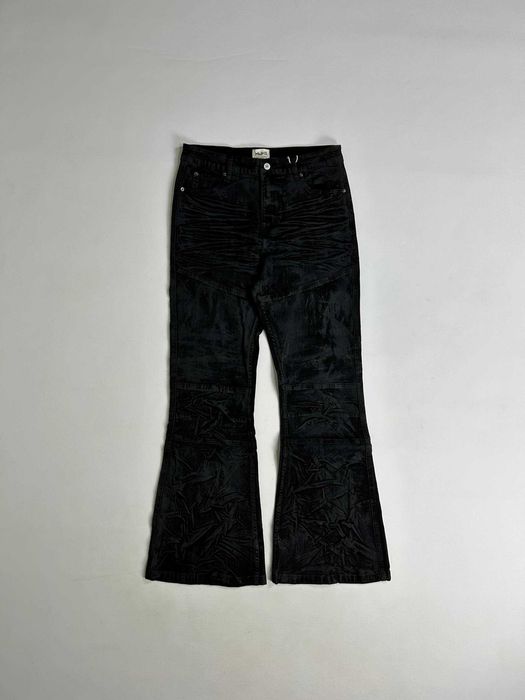 Джинси чорні штани штаны черные flared клеш джинсы кльош jeans draping