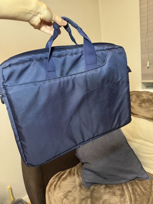 Сумка для ноутбука Riva 8035 Blue синя з плечовим ременем