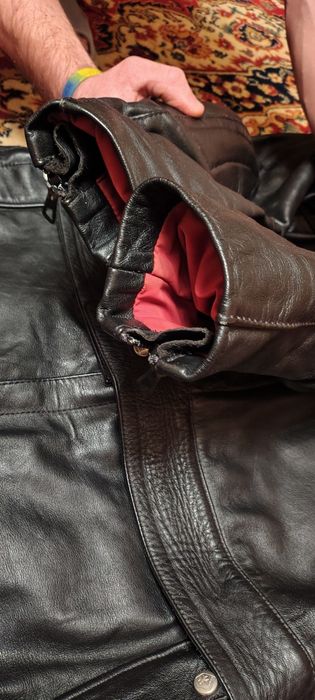 Вінтажний мотокостюм harro шкіряний