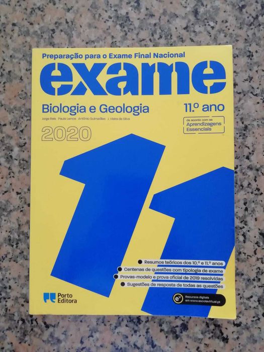 Livro de Exames Porto Editora Biologia Geologia 2020