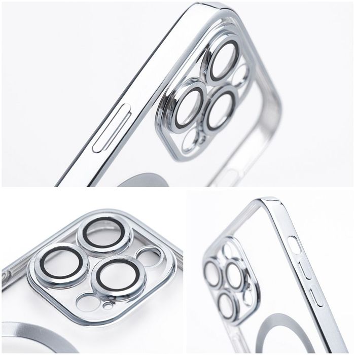 Etui na iPhone 16 Electro Mag Cover zgodne z MagSafe srebrne
