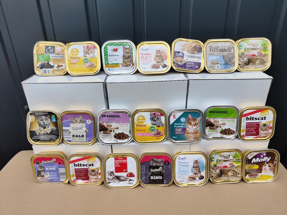 Karma dla kota  tacki 100x100g mix