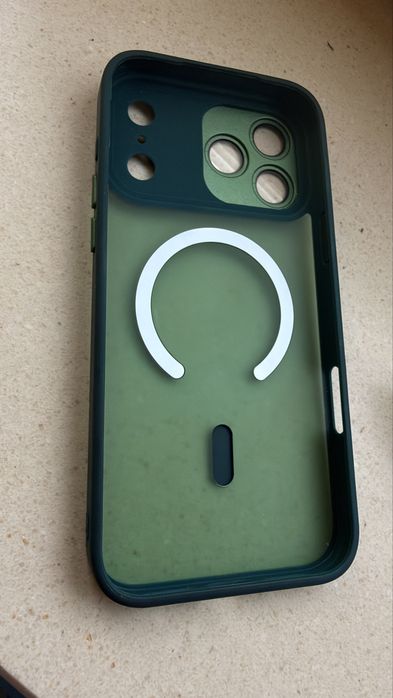 Etui iPhone 17 Pro Max pomaranczowy zielony