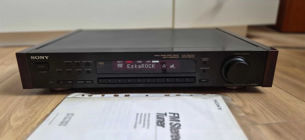 Tuner Sony ST-S570ES – czarny | Bardzo dobry stan | Sprawny | Instrukcja|Boczki