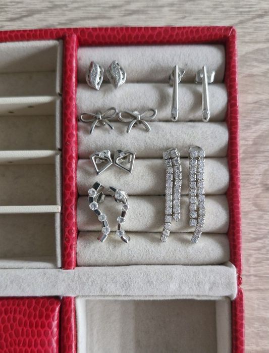 Zestaw sześciu par kolczyków! Srebro! Apart!