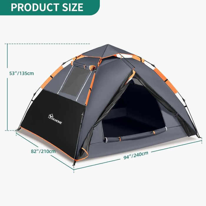 Namiot kempingowy 2-3-osobowy, dwuwarstwowy, wodoodporny