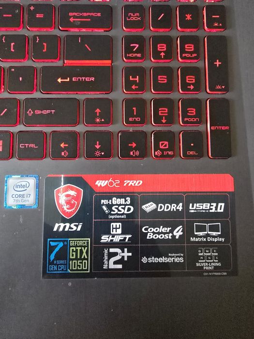 Laptop gamingowy MSI GV62 7RD