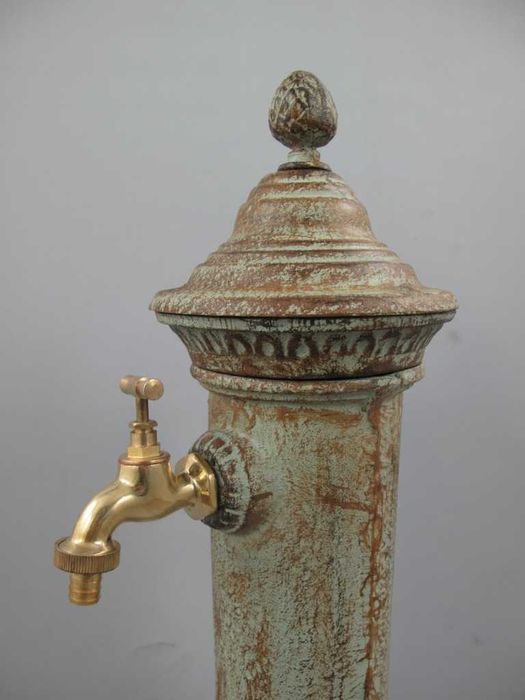 SŁUPEK ŻELIWNY hydrant do ogrodu retro kran mosiężny