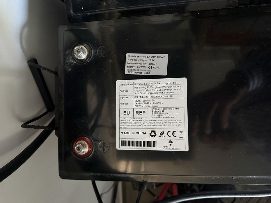 Bateria 24v 100ah com 1 ano de uso