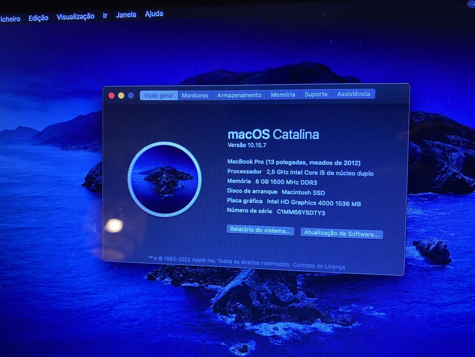 MacBook Pro 13 Mid 2012 – SSD, 8GB RAM – Fiável e Funcional