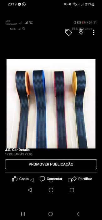 Cintos Automovel personalizados