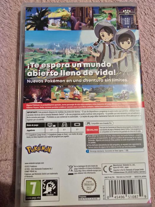 Pokemon violeta de nitendo switch