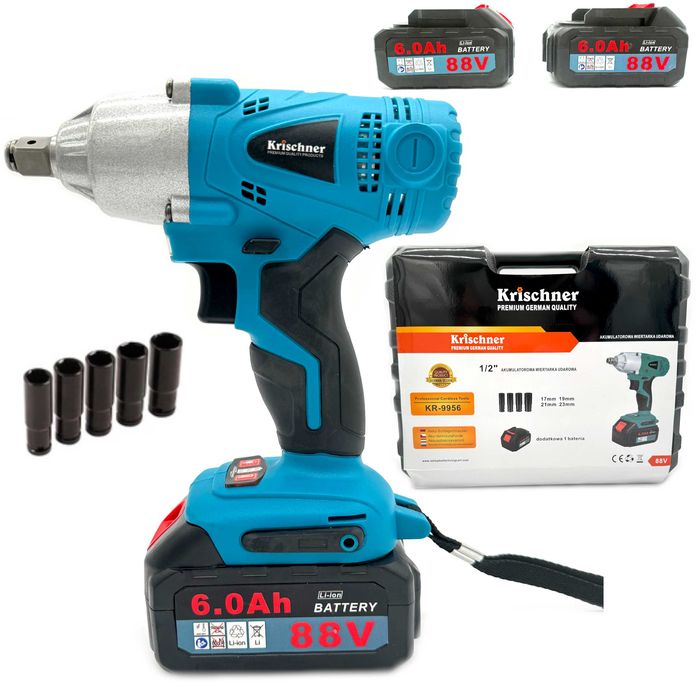 Akumulatorowy klucz udarowy Krischner 88V Bezszczotkowy 2xAKU