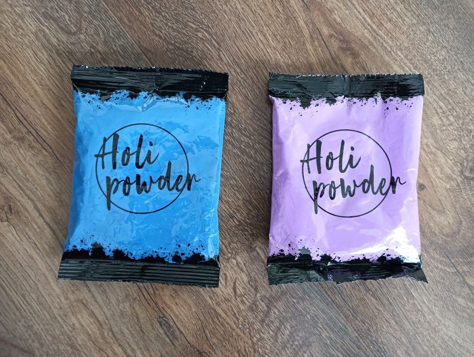 Puder kolorowy Holi powder niebieski i fioletowy