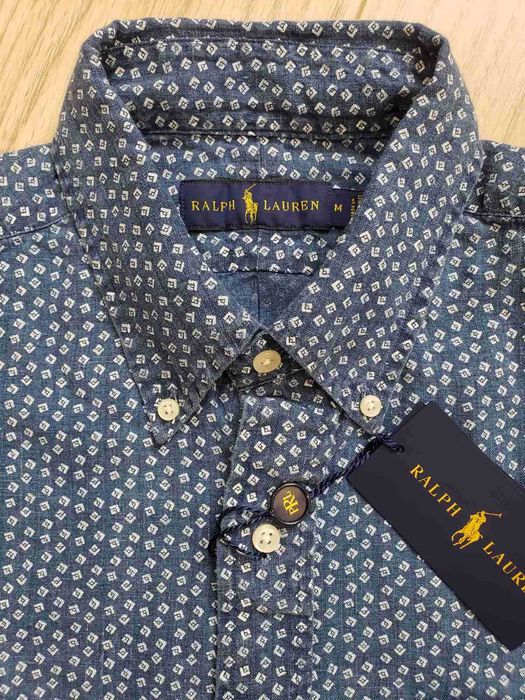 Льняная рубашка Polo Ralph Lauren с длинным рукавом