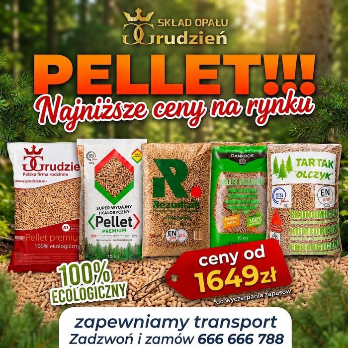 Pellet ! najniższe ceny! Grudzień / Olczyk / Dankros / Rezult / Premium / Promocja!!!