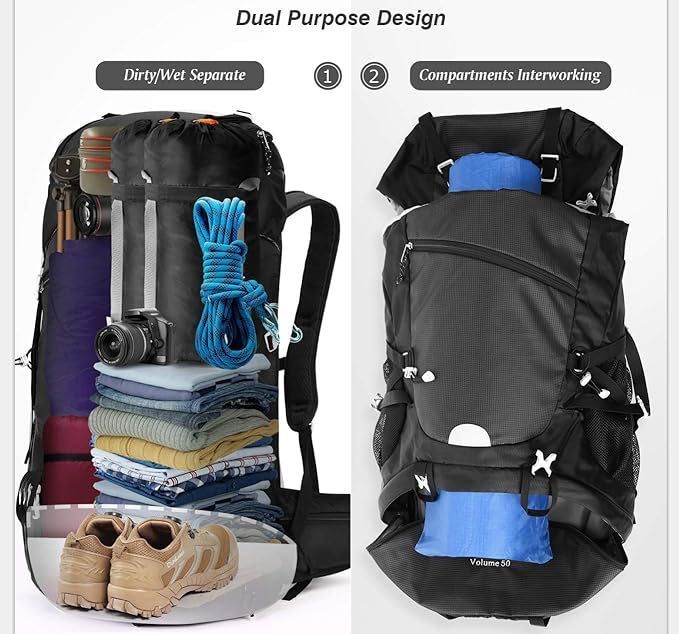 Plecak turystyczny Homiee, 50 l, męski, damski