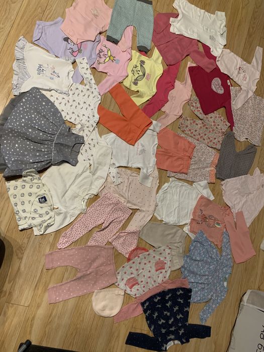 Paka Paczka Ubrań Ubranek dla Dziewczynki Roz.68 3-6m (51)szt