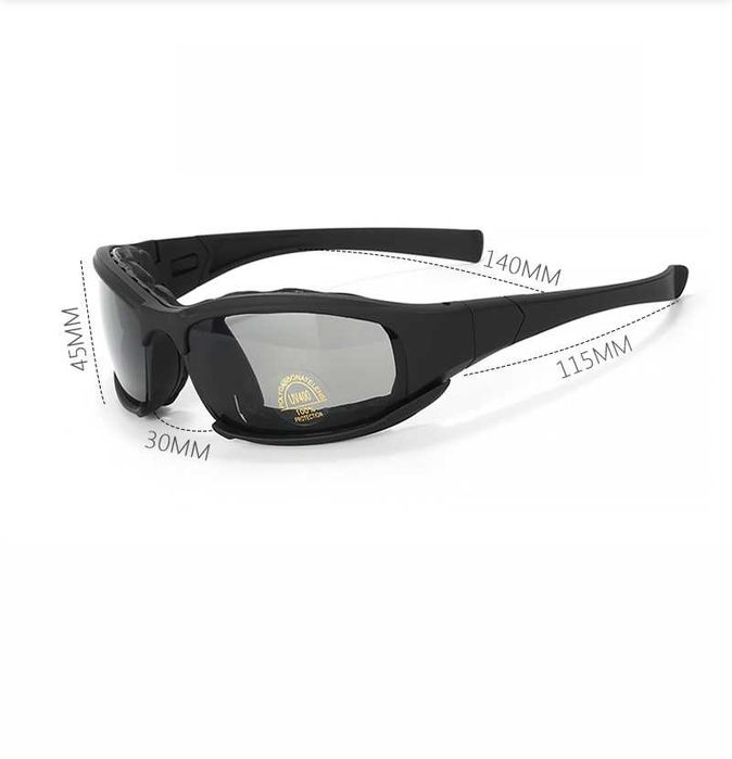 Очки тактические для туризма, вождения, Daisy X7 (4 сменные линзы)