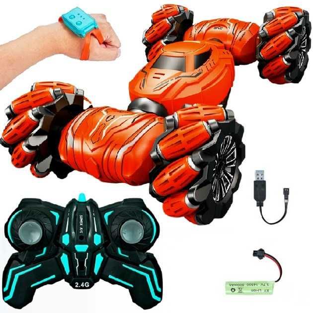 Машинка на радиоуправлении, машинка перевертыш браслет на руку +пульт!